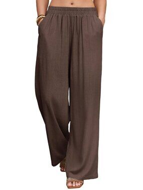 High-Waist Palazzo Pants with Pockets